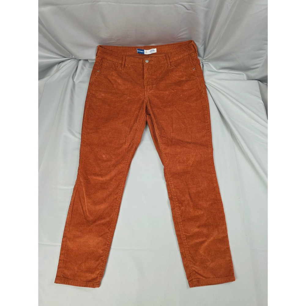 Old Navy Pants high-rise super skinny Corduroy 16P women Burnt Orange Stretch